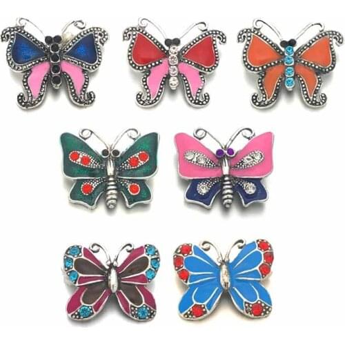 Wholesale w455 Flower 3D 18mm 25mm Metal Snap Button For Bracelet Necklace Interchangeable Jewelry Women Accessorie Findings