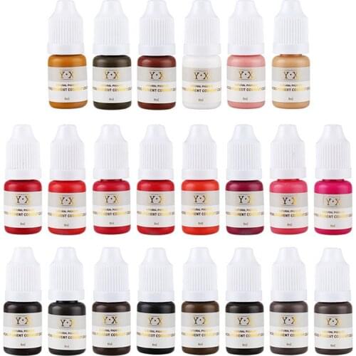 Semi Permanent Makeup Eyebrow Ink Lips Eye Line Tattoo Color Microblading Pigment Durable Emulsion Body Art Beauty Tool Supplies