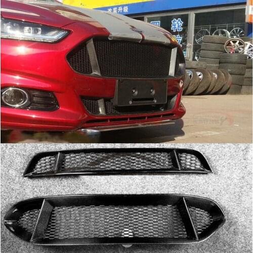 REAL Carbon Fiber Frame Front Grille Honeycomb for Ford Mondeo Fusion 2013 2014 2015 2016 2017 2018