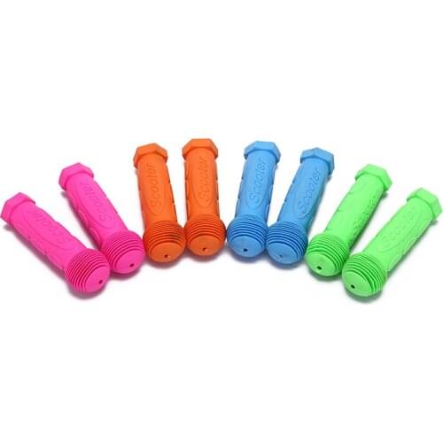 2pcs Colorful Rubber Grip Handle Handlebar Grips Anti-skid Child Children Kids Bike Bicycle Tricycle Skateboard Scooter