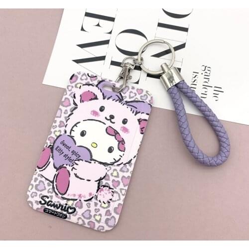 Sanrio Hello Kitty Coin Purse Student Card Holder Campus Badge Work ID Card Holder Kid Shuttle Card Bus Metro Card Holder