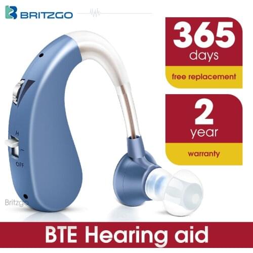 Britzgo Hearing Aid,Mini Digital Wireless Stealth USB Rechargeable Sound Amplifier,For People With Moderate Hearing Loss BHA1204