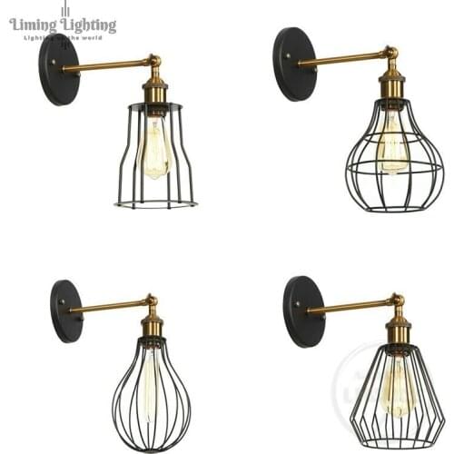 Modern Cage Retro Loft Style Edison Vintage Wall Light Fixtures Home Lighting Industrial Wall Lamp,Wall Sconce Lamparas De Pared