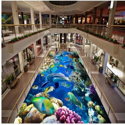 Modern Custom 3D floor mural Ocean Floor Mural-3d PVC Wallpaper Self-adhesive Floor Wallpaper-3d