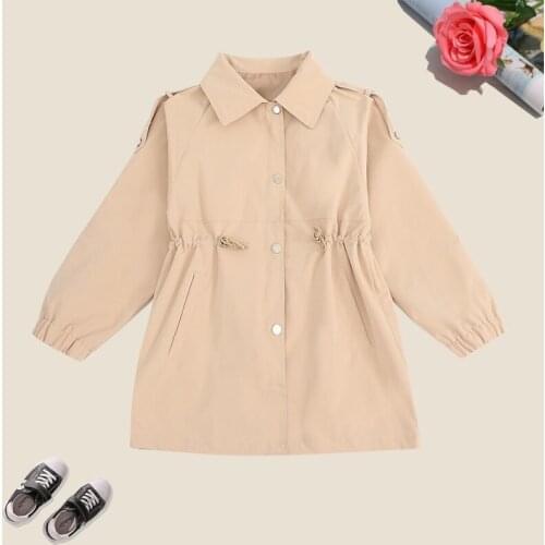 Spring Baby Girls Coats 2021 New Autumn Kids Windbreaker for Teenagers Long Sleeve Children Clothing for 6 8 10 12 14 Years