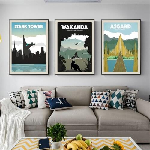 Vintage Posters Prints Star hero revenge Travel Minimalist Art Canvas Painting Picture Print Modern Gift Home Room Wall Decor