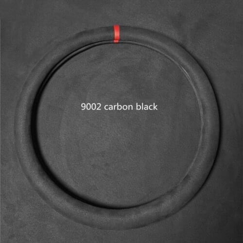 38cm Suede Cow Leather Car Steering Wheel Cover Hollow Pattern Four Seasons Currency