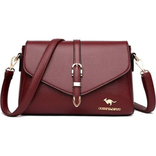 Women Leather Handbag High Quality Top-handle Bags Female Vintage Famous Brand Shoulder Bags Bolsa Feminina Ladies Crossbody Bag