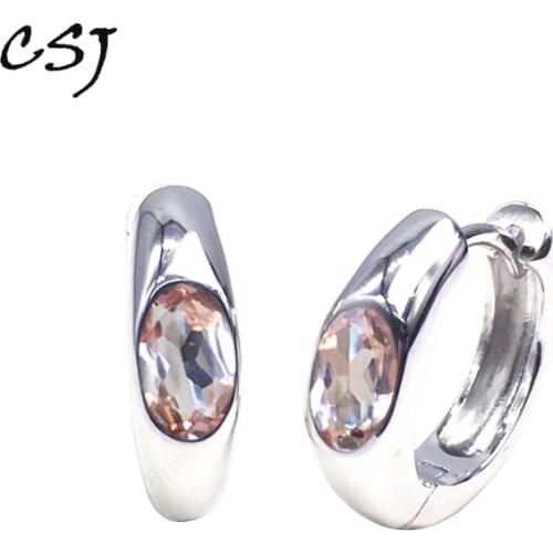 CSJ New Diaspore Zultanite Earrings sterling silver Fine Jewelry Women Femme Lady Wedding Engagment Party or mom gift box