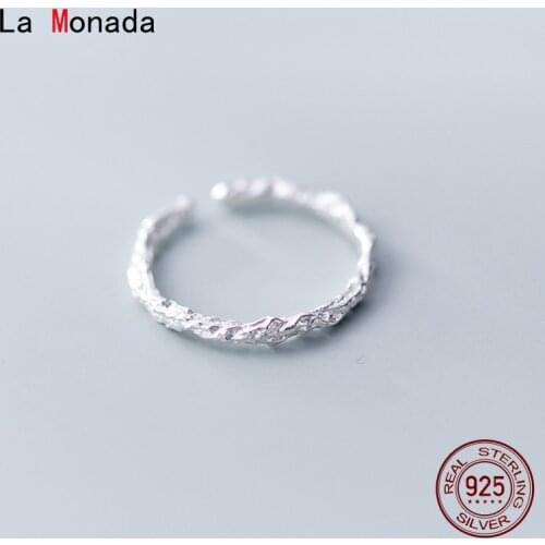 La Monada 53-58mm Resizable 925 Silver Rings For Women Real Silver 925 Woman Adjustable Ring Branches Fine Luxury Jewelry Silver