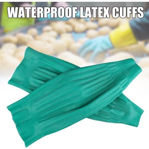 1 Pair Waterproof Latex Arm Sleeves Covers Reusable Protective Oversleeves for Home Kitchen Cleaning UD88