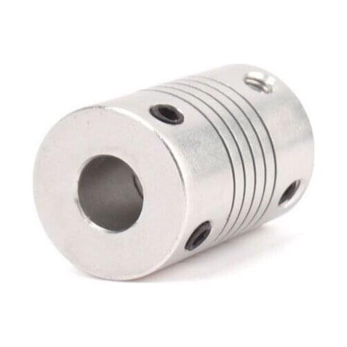 5 x 6.35mm CNC Motor Jaw Shaft Coupler 5mm To 6.35mm Flexible Coupling