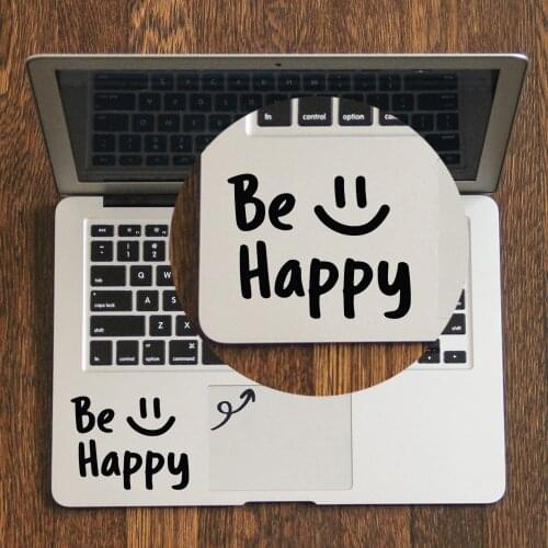 BE HAPPLY SMILEY Laptop Trackpad Decal Sticker for Apple MacBook Air Pro Retina 11 12 13 15 inch Mac Book Vinyl Touchpad Skin