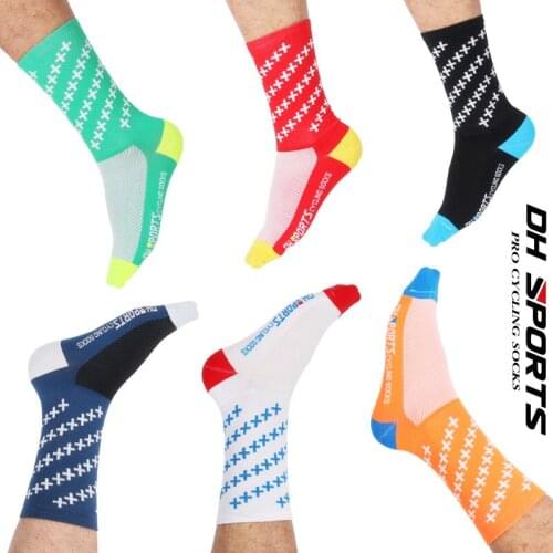 DH SPORTS New Quality Professional Cycling Socks Men Women Outdoor Road Bicycle Socks Brand Running Compression Sport Socks
