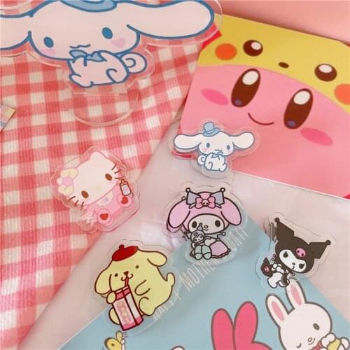 Kawaii Sanrio 1Pcs Cartoon Anime Book Clip Test Paper Receipt Storage Folder School Office Learning Supplies Gift for Girls