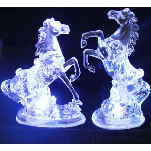 Horse Horse Night Light 7 Colors Changing LED Nightlight Home Car Ornaments Party Wedding Holiday Decoration Lamp Children Gift