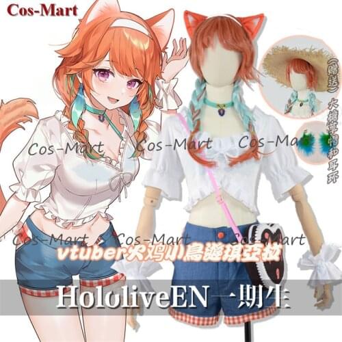 Anime Vtuber Hololive Takanashi Kiara Cosplay Costume Kawaii Daily Waer Uniforms Activity Party Role Play Clothing Custom-Make