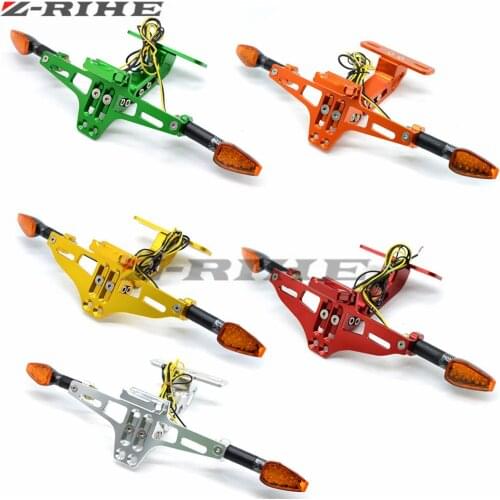 Motorcycle License Plate Bracket Licence Plate Holder Frame Number Plate FOR YZFR1 YZFR6 CBR125 CB250 CBR250 CB400 CB600 VFR800