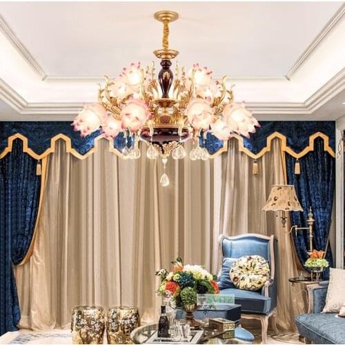 French Luxury Living Room Led Chandeliers Bedroom zinc alloy Crystal Chandelier Candle Restaurant Chandelier Lighting