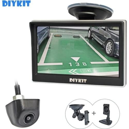 DIYKIT 5" IPS AHD Monitor 1920*1080P HD 170 Degree Starlight Night Vision Backup Camera Vehicle Reverse for Car SUV MPV RV