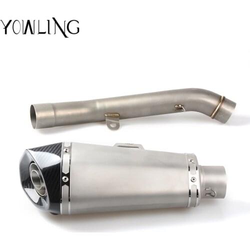 Motorcycle Z800 Exhaust System Slip On Muffler Pipe and Mid Connect Pipe Motorbike Exhaust Muffler Escape z800 2013 14 15 16 17