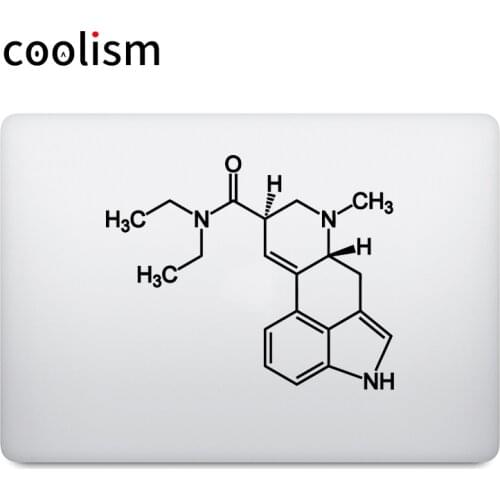 LSD Chemistry Molecule Laptop Decal Sticker for Macbook Pro Air Retina 11 12 13 15 Mac Book Vinyl Notebook Partial Skin Sticker
