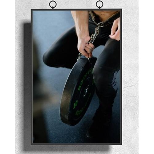 Fitness Bodybuilding Man Strong Muscles Exhibition Healthy Body 26 Wall Sticker Silk Fabric Poster Art Indoor Decor Bright