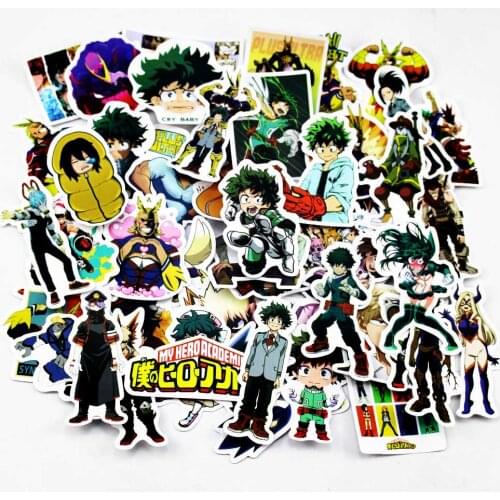 50PCS Hero College Stickers Travel Luggage Phone Guitar Laptop Classic Cartoon Sticker Decals Fun for Kid Toys Gift