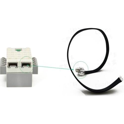 New Wholesale 25CM Power Functions Part The WEDO 2.0 Cable Education Building Block With Crystal Connector Port Fit For Logo EV3