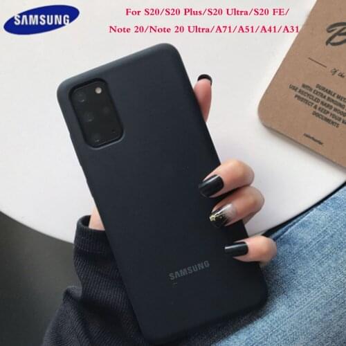 Original Samsung Galaxy S20 Note 20 Ultra S20 Plus A71 A51 A41 A31 S20FE S20+ Case High Quality Soft Silicone Protection Cover