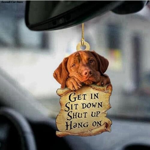 Car Hanging Pendant Decorative Cute Acrylic Creative Doggy Baby Shape Hanging Widget Key Backpack Pendant Decoration Accessories