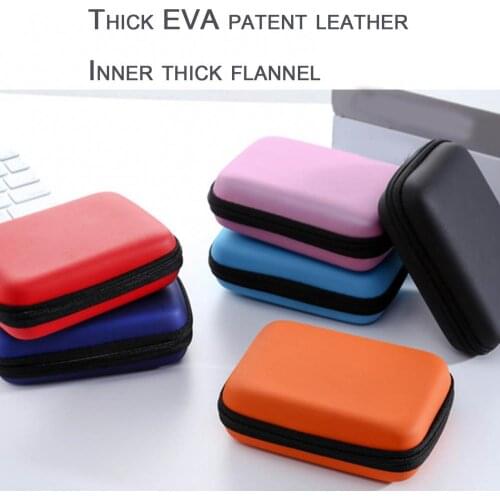 Portable Mini Data Cable Headphone Storage Box Charging Cable U Disk Card EVA Storage Pouch Bag Earphone Coin Bags Cable Box