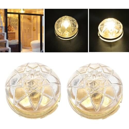 2pcs 1:12 Dollhouse LED Ceiling Light Lamp Set Miniatures Mini Exquisite 1/12 Dolls House Room Decor Decorative Toy