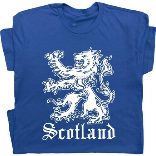 Scotland T Shirt Vintage Scottish Lion Crest Scotland Flag Soccer Graphic Tee New Unisex Funny Tops Tee Shirt