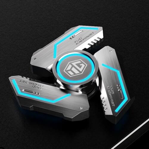 Glowing Fidget Spinner Metal Alloy Luminous Hand Spinner R188 Mute Bearing Senior Decompression Toys Adult Stress Relief Toy