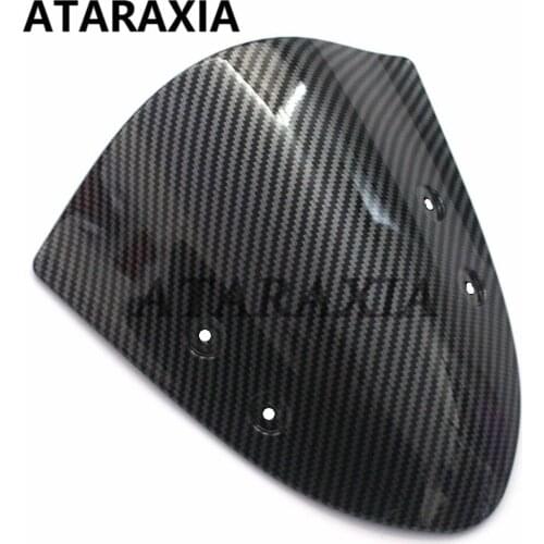 Carbon Fiber Front Windshield WindScreen Wind Deflector Wind Shutter Motorcycle For Kawasaki ER-6N ER6N 2012 2013 2014 2015 2016