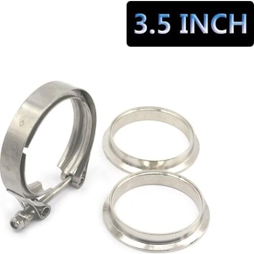 Universal 3.5 inch Auto Parts V-band clamp kit for Turbo, Exhaust pipes Turbo Downpipe Exhaust Clamp V band