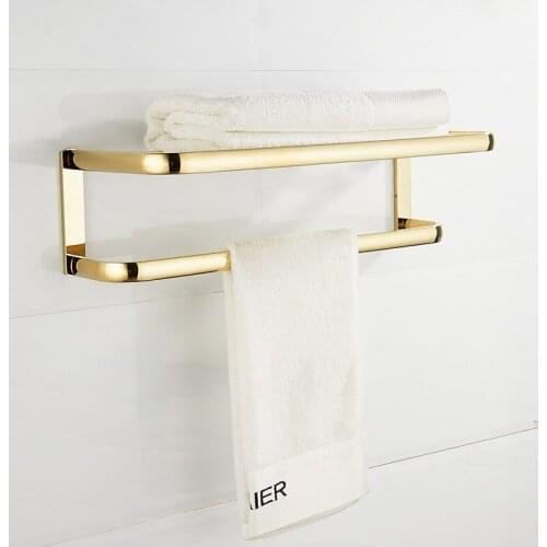 Vidric Chrome towel holder brass towel rack copper Bathroom simple style hanging Hardware accessories