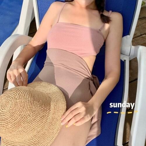 Women High Cut Bikini One Piece Swimsuit High Waist Briefs Sexy Spring Girl Vacation Swim Suit Swimwear Bathing Suit Monokini