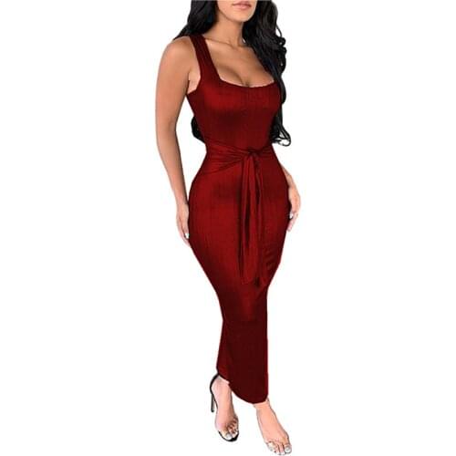 Sexy Women Dress O-neck Sleeveless Causal dress for women Backless Long Maxi Vestidos Strapless Lady Clubwear Plus Size 7XL