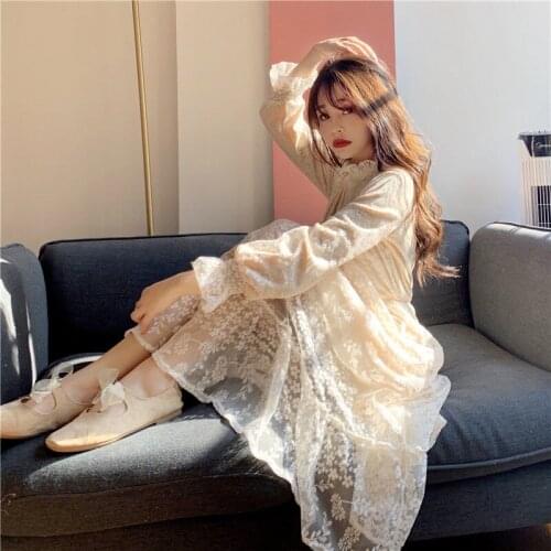 Winter New Lace Dress Woman Dresses Vestido De Mujer Femme Robe