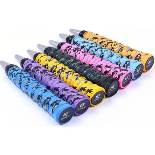 1pc Badminton Racket Sweat Band Sports Equipment Acces Anti-slip Anti-dust Camouflage Printed Fishing Rod Tennis Wraps Covers