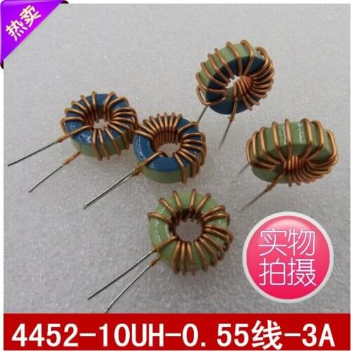 10pcs/11mm 10UH 0.55 Line 3A 4452 Magnetic ring inductors Annular inductance