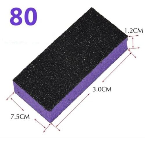 100 pcs random colour nail buffer block sponge block disposable nail file 80/120 nail buffer file manicure tool