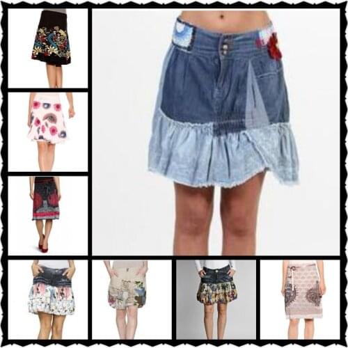 2021 Fashionable Spanish desigual skirts in many short styles