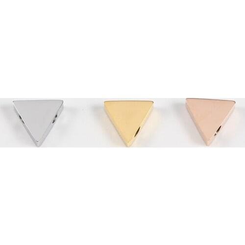 9*7.9mm Regular Triangles Jewelry Charms Stainless Steel Mirror Polished Bracelet Charms Pendants For Jewelry Making 20pcs/lot