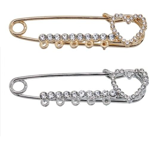 Best selling heart-shaped crystal rhinestone love brooch men and women suit scarf flower needle brooch jewelry accessories gift