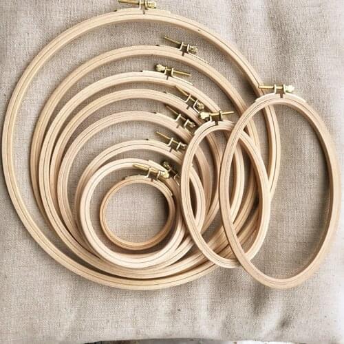 Embroidery Hoop Sewing Tools and Accessor Wooden Cross Stitch Frame Needlework Hoop Ring Hand Embroidery Hoop Sewing Manual Tool