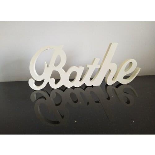 Wooden Bathe Word Sign ,Wedding Home Party Decor