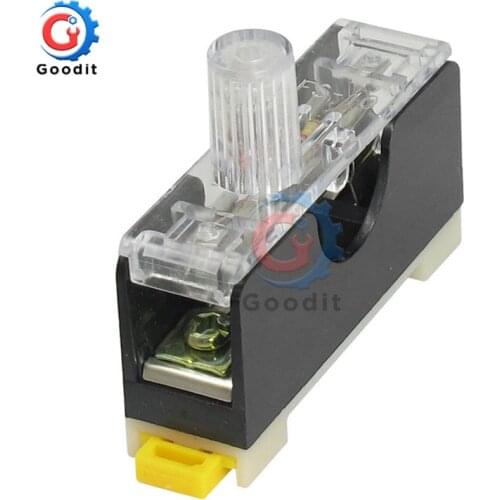 FS101 10A 6*30mm Fuse Socket With Indicator Light DIN RAIL Mounted Fuse